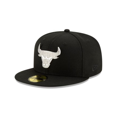 Sapca New Era Chicago Bulls NBA Metal Texture 59FIFTY Fitted - Negrii